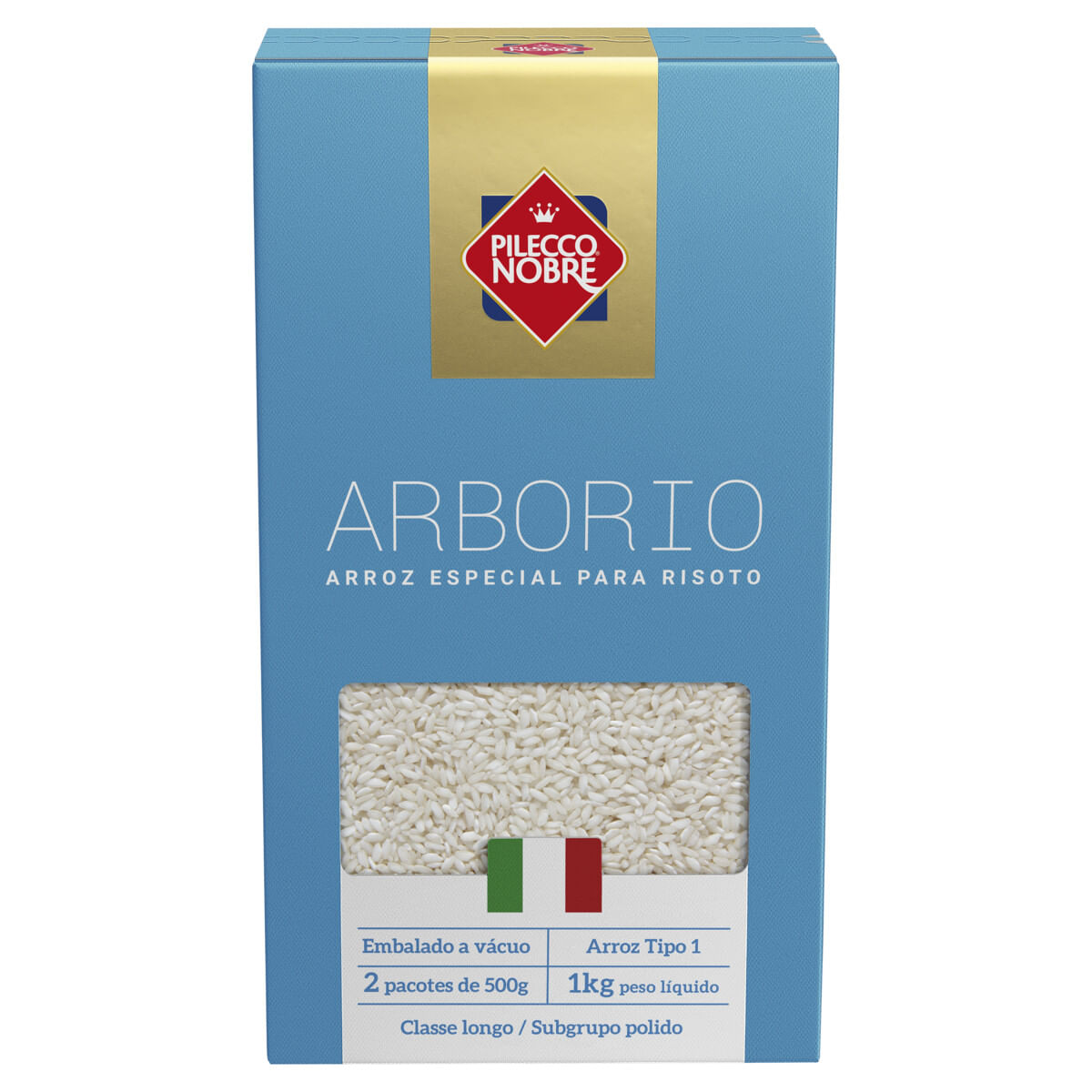 Arroz Arbório Tipo 1 Pilecco Nobre 1Kg 2 Unidades