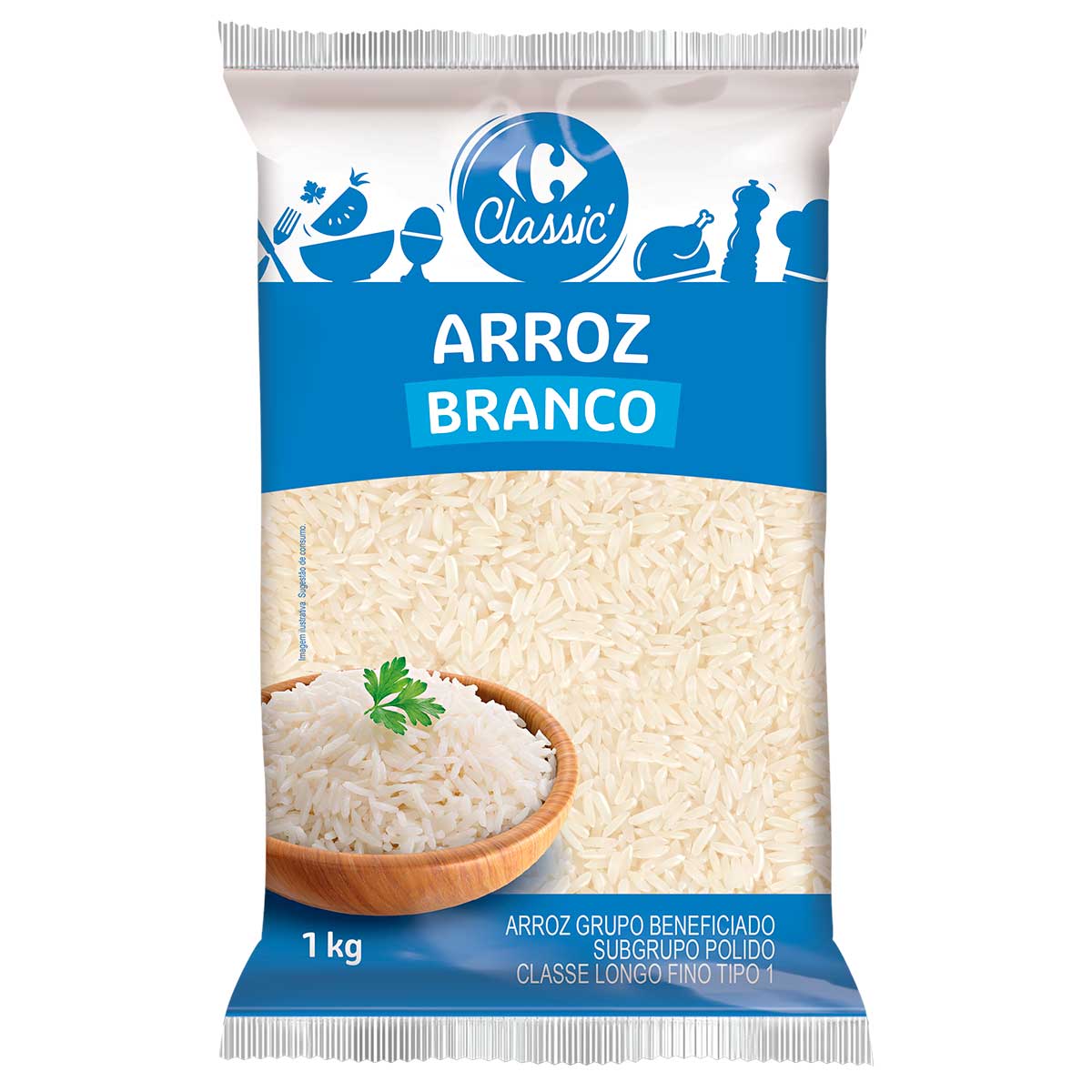 Arroz Branco Carrefour Classic 1 kg