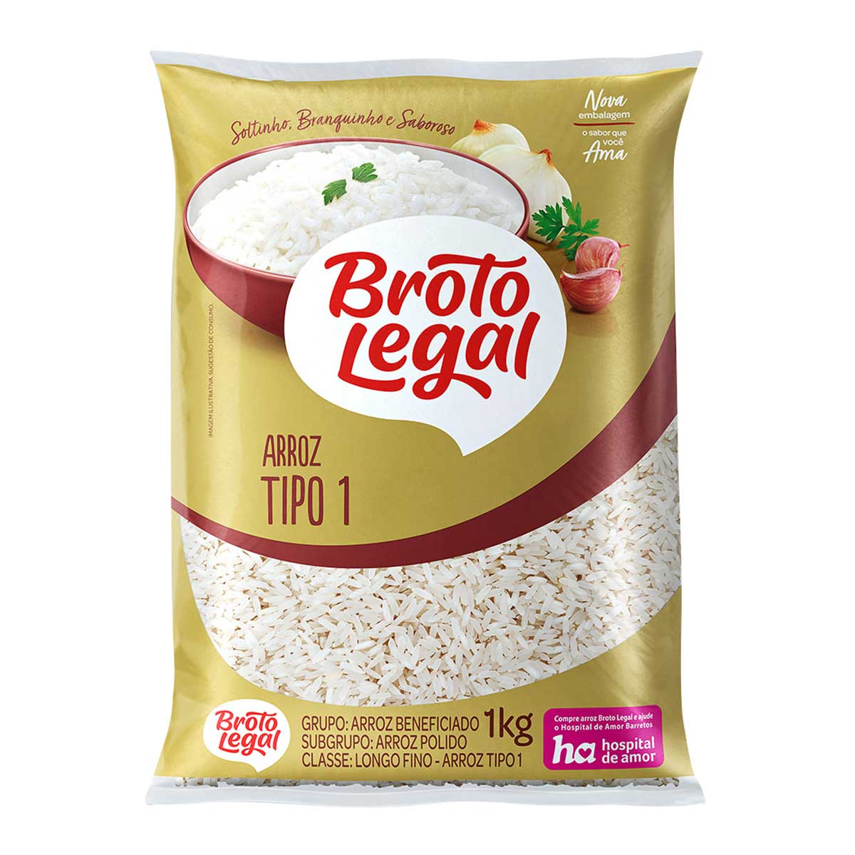 Arroz Branco Longo-fino Tipo 1 Broto Legal 1 Kg