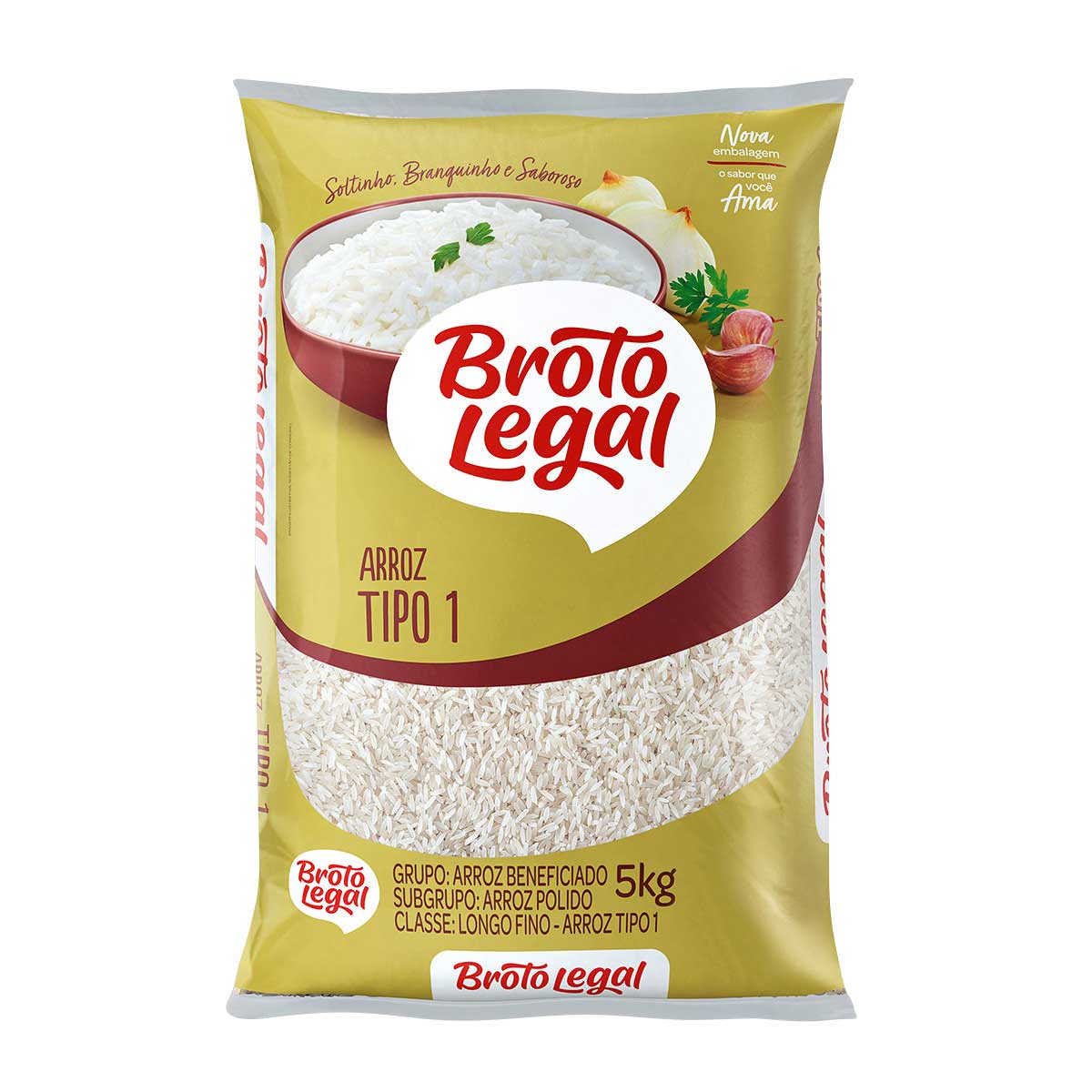 Arroz Branco Longo-fino Tipo 1 Broto Legal 5 Kg