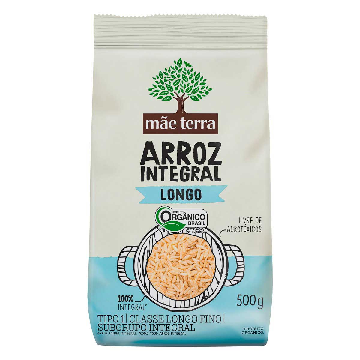 Arroz Integral Longo Mãe Terra 500g