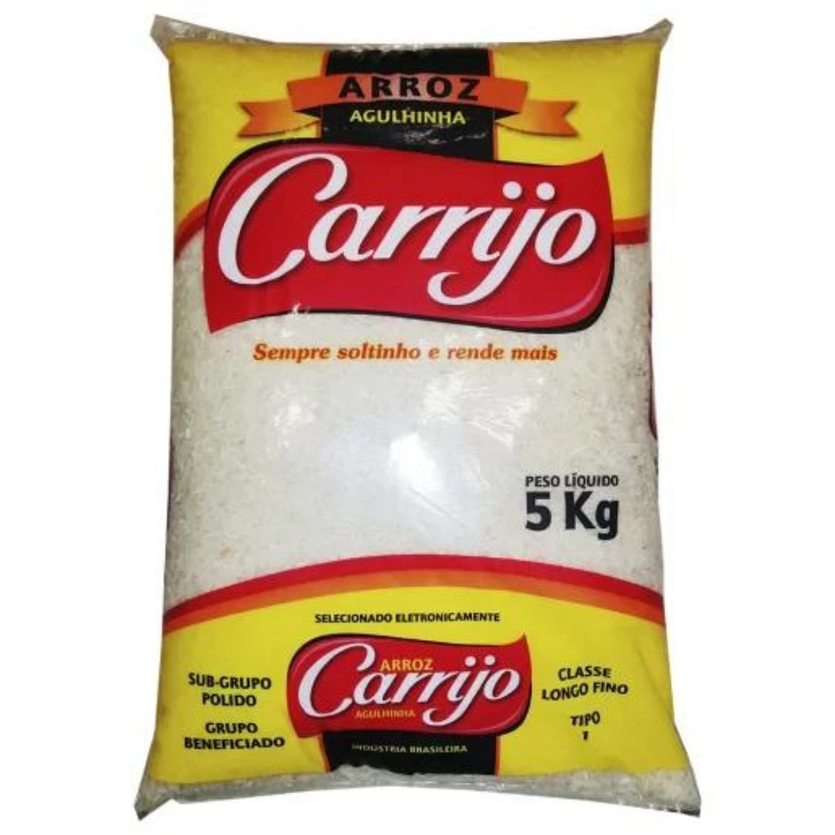 Arroz Agulhinha Fino Tipo 1 Carrijo 5Kg