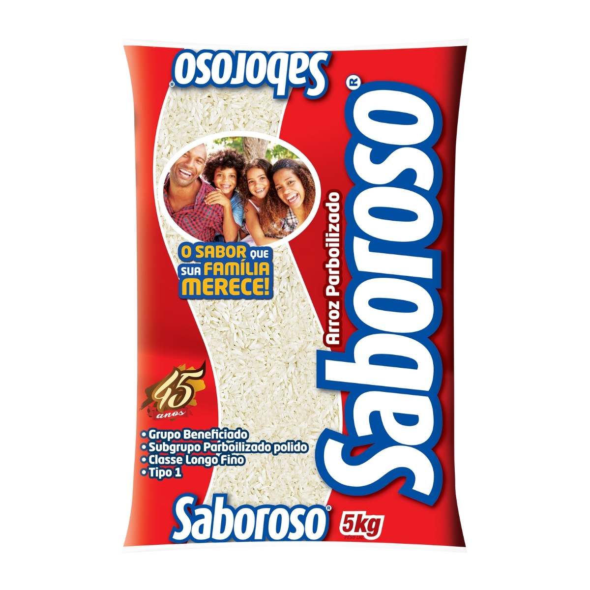 Arroz Parboilizado Saboroso Tipo 1 5 kg