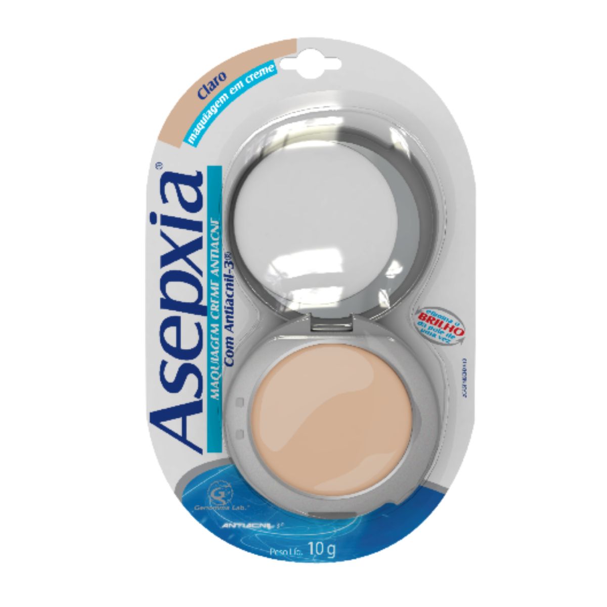 Asepxia Maquiagem Creme Claro 10 g