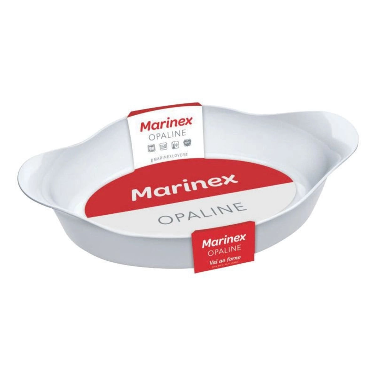 Assadeira Oval Marinex Opaline 1,4 Litros