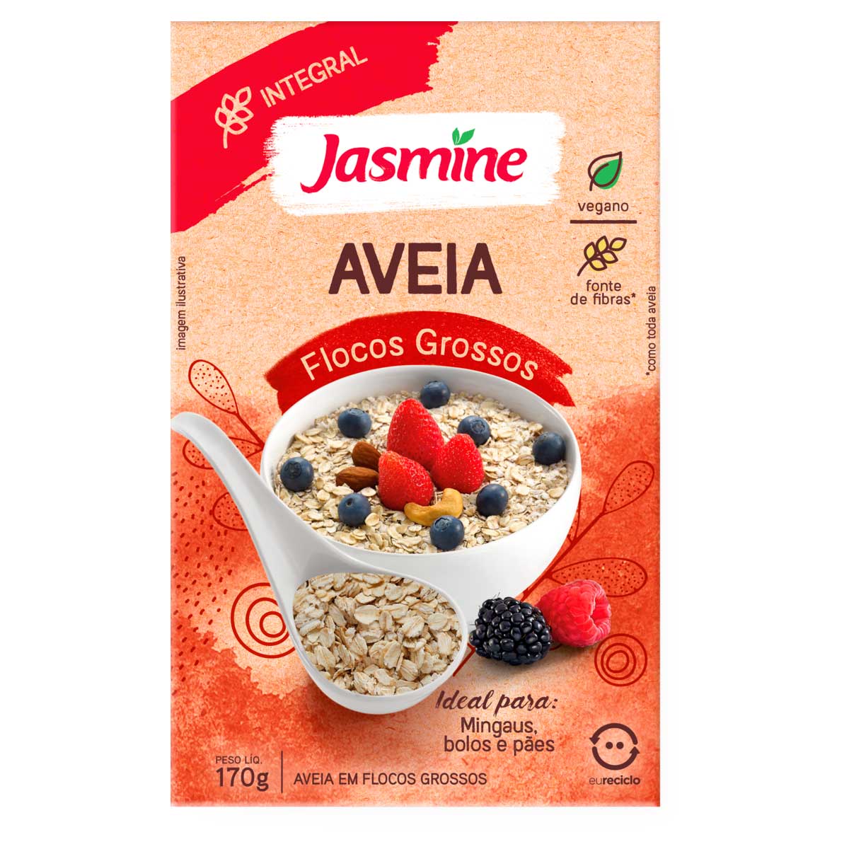 Aveia em Flocos Grossos Jasmine 170g