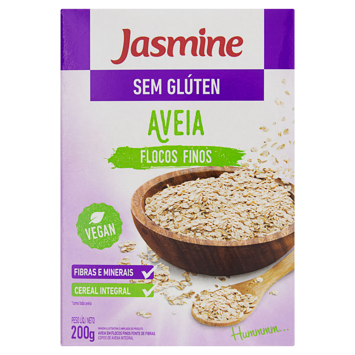 Aveia Integral em Flocos Finos Jasmine sem Glúten 250g