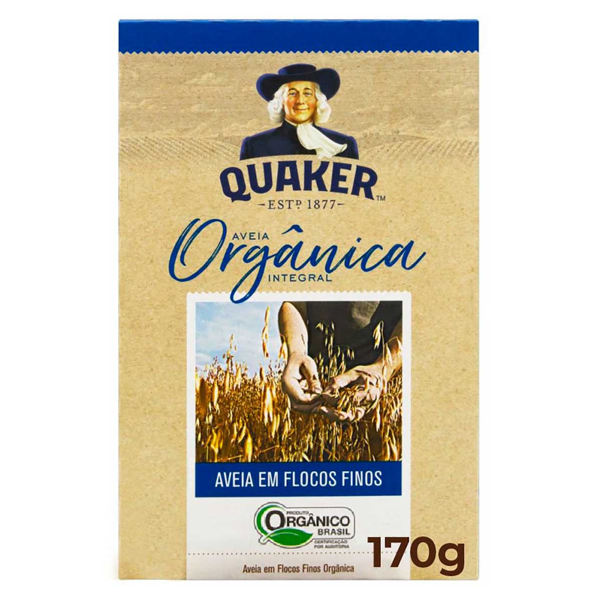 Aveia Orgânica em Flocos Finos Quaker 170g