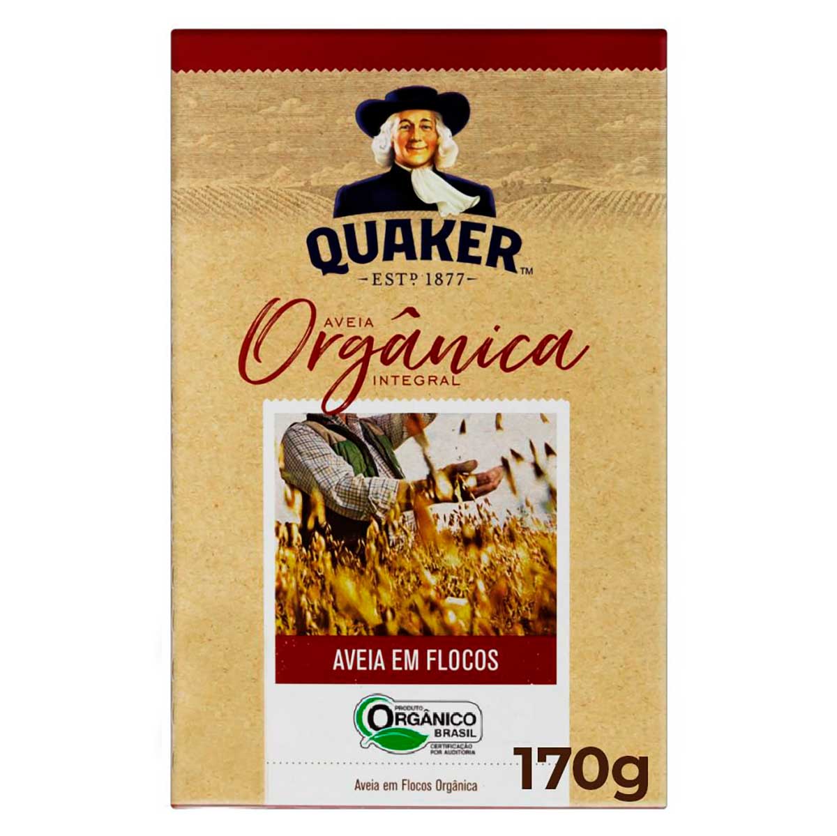 Aveia Orgânica Integral em Flocos Quaker 170g