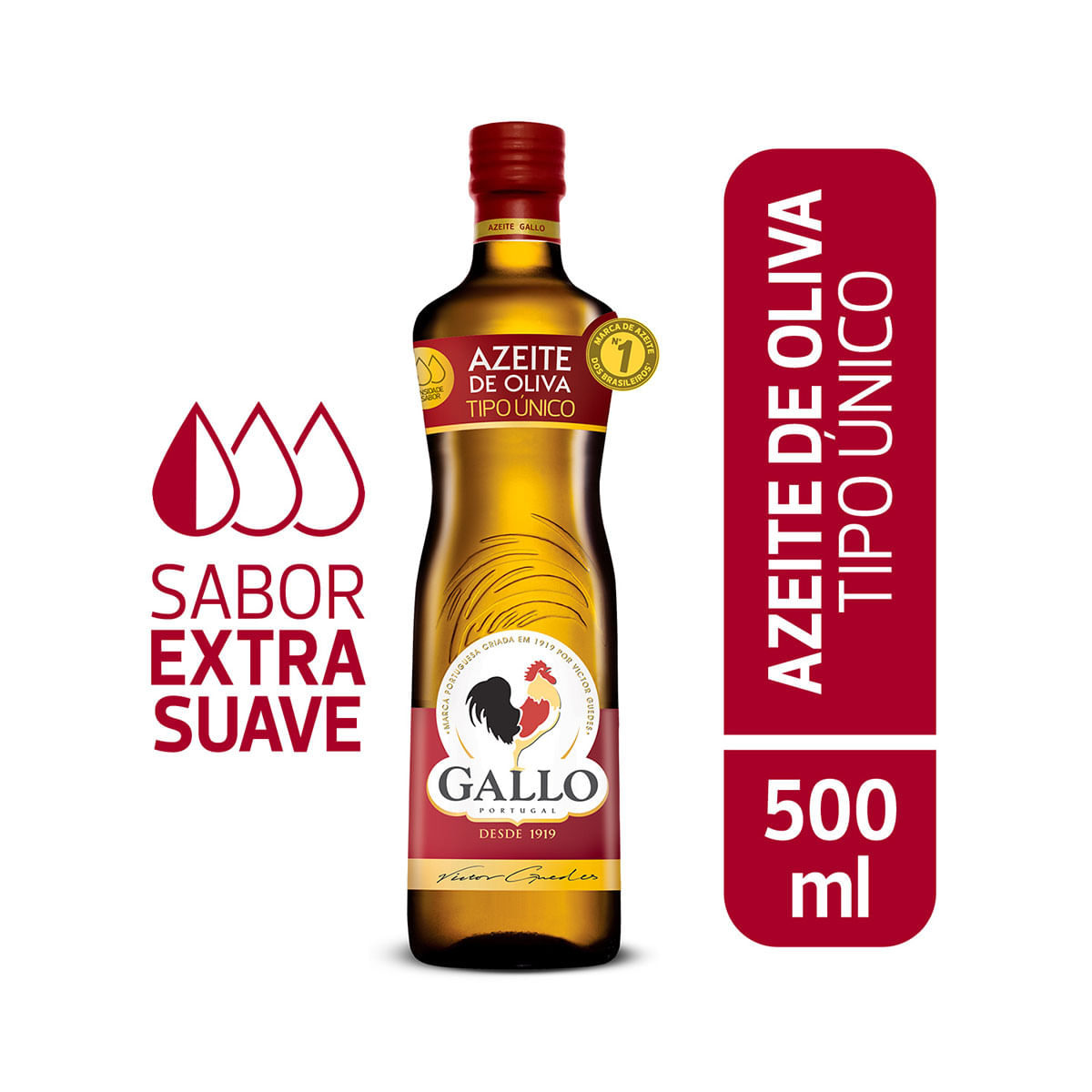 Azeite Português Tradicional Gallo Tipo Único 500ml