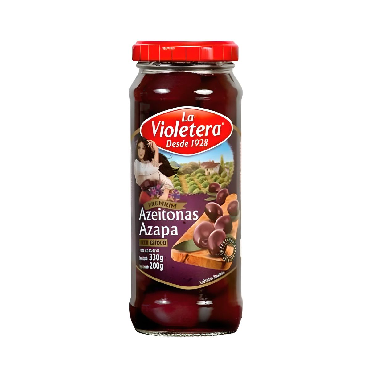 Azeitona Azapa La Violetera Com Caroço 200 g