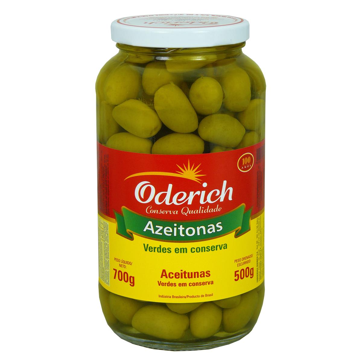 Azeitona Verde Oderich Vidro 500 g