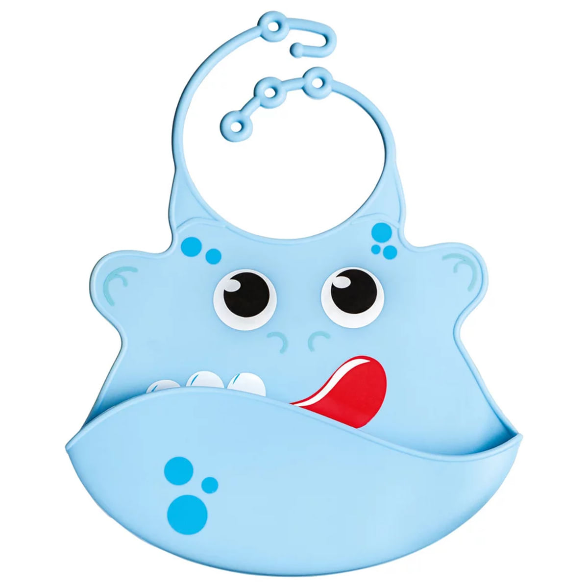 Babador Infantil de Silicone Sanremo Azul