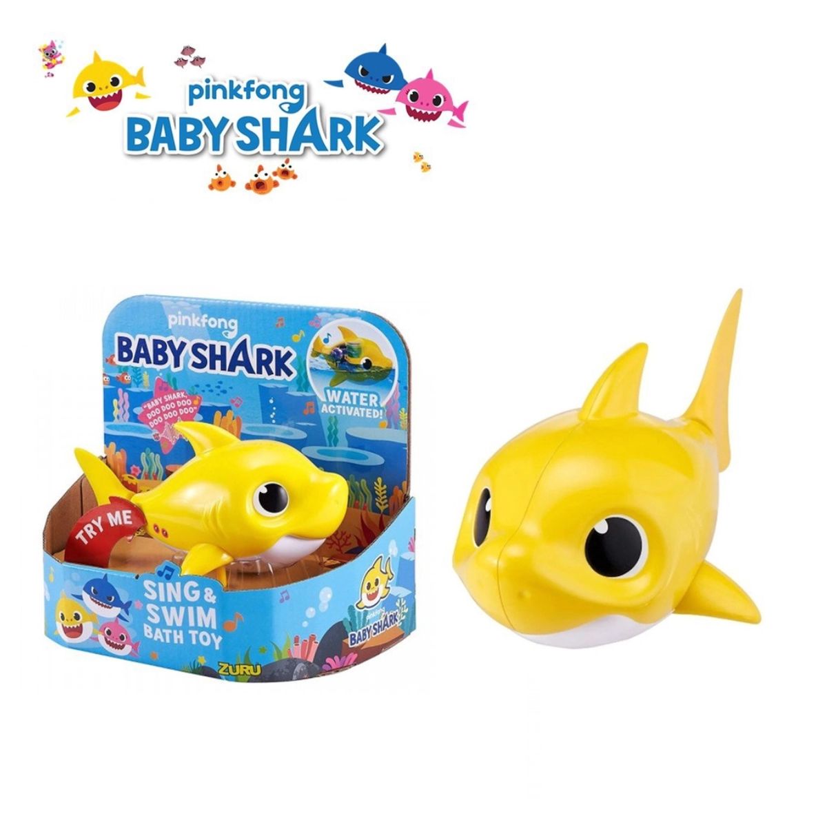 Robô Baby Shark Zuru Candide Amarelo