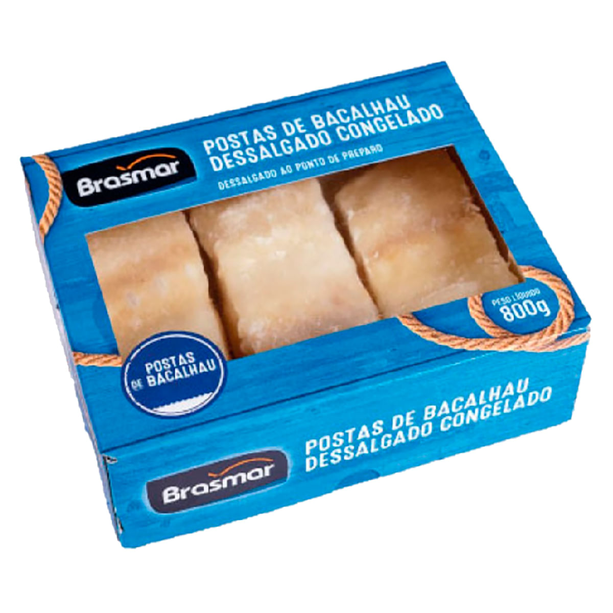 Bacalhau Morhua Congelado em Postas Brasmar 800g