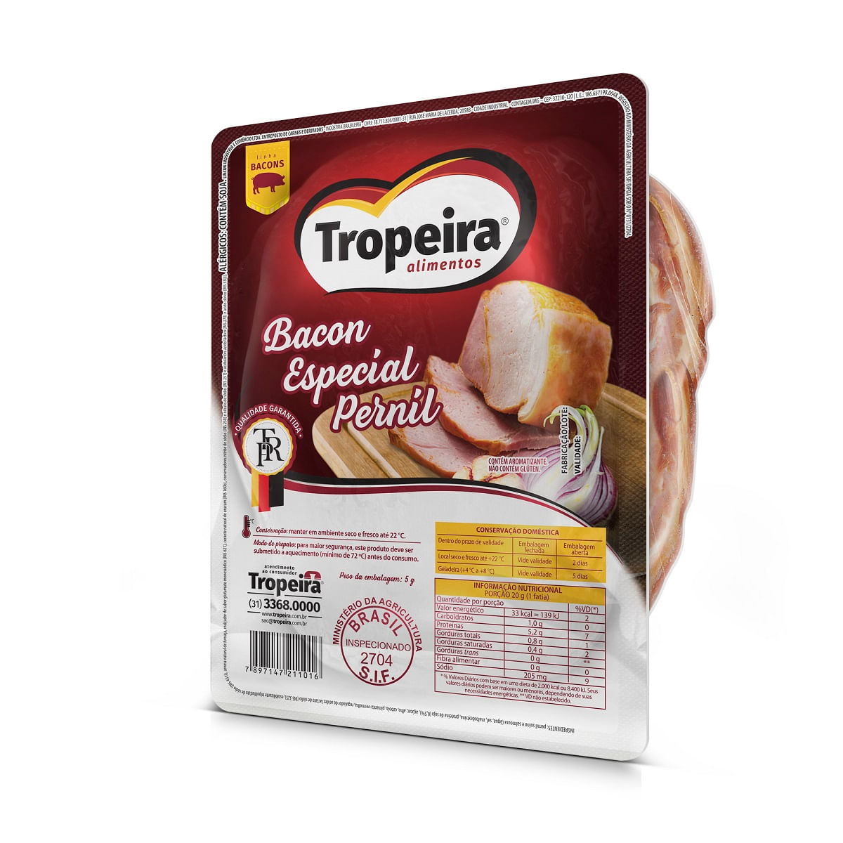 Bacon Lombo Defumado Tropeira Aprox. 300 g