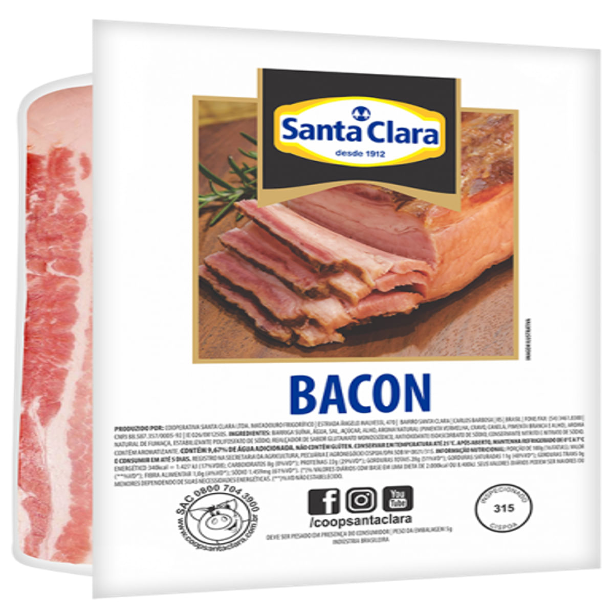 Bacon Mini Santa Clara Aprox. 200 g