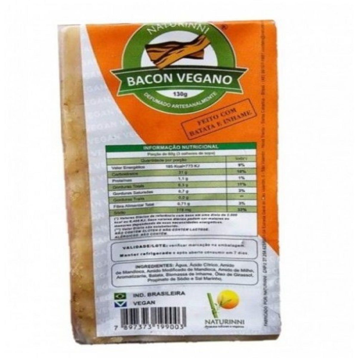 Bacon Vegano Naturinni 130 g