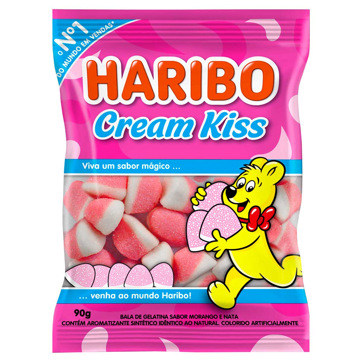 Bala de gelatina Haribo Cream Kises 100 g