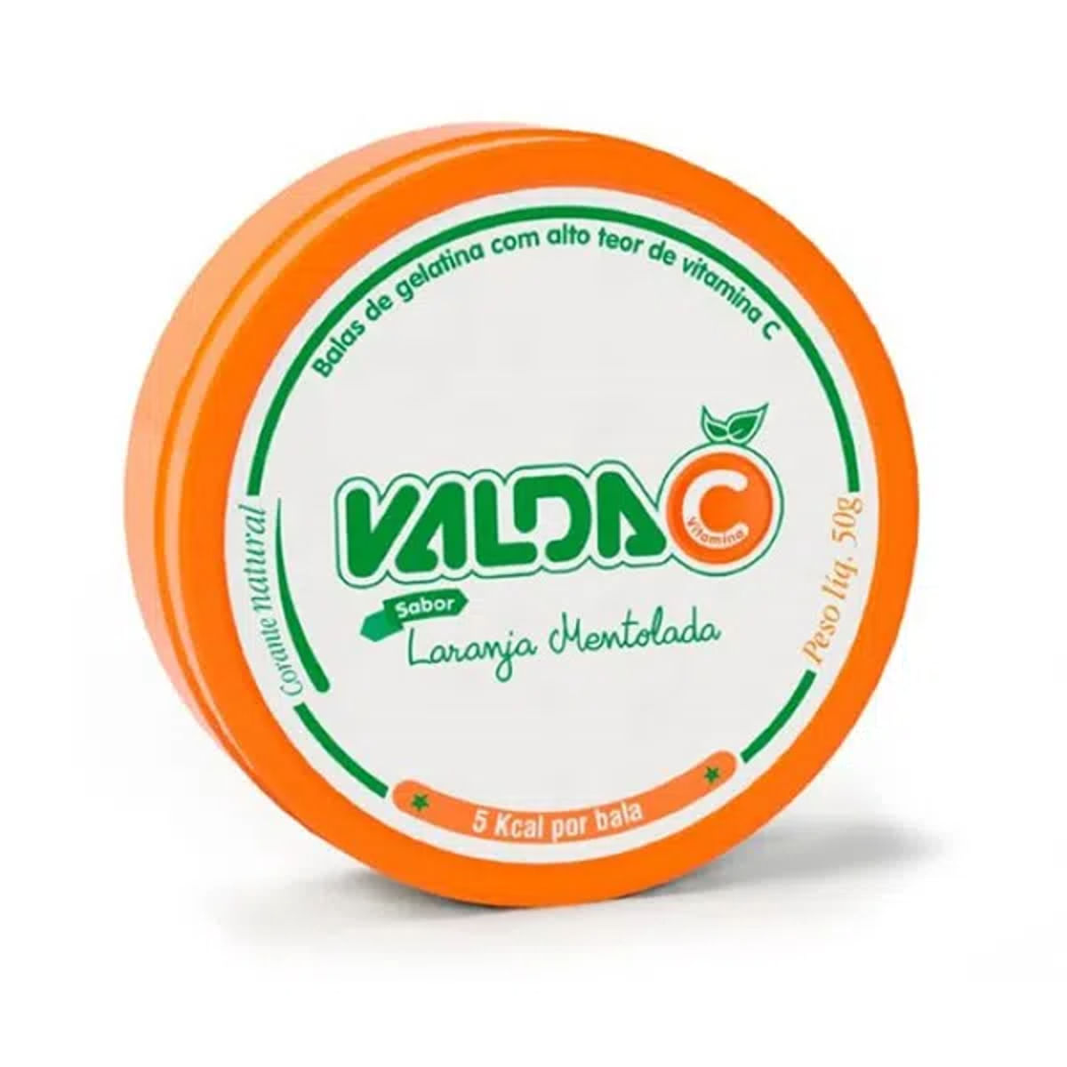 Bala de Gelatina Sabor Laranja Valda C 50 g