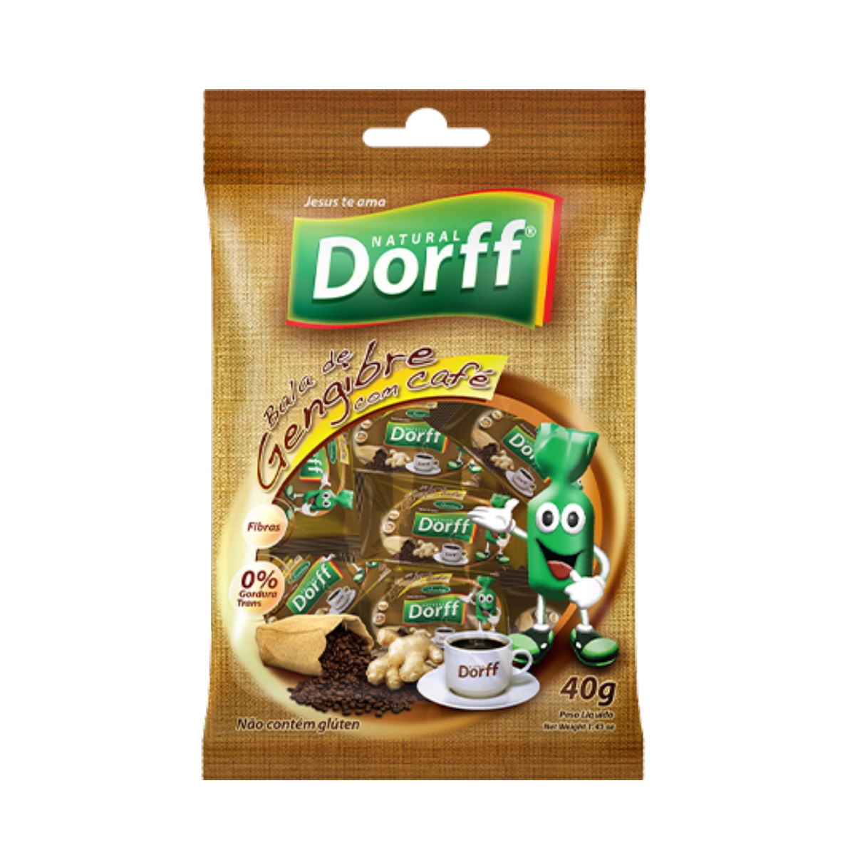 Bala de Gengibre Com Café Dorff 40gr