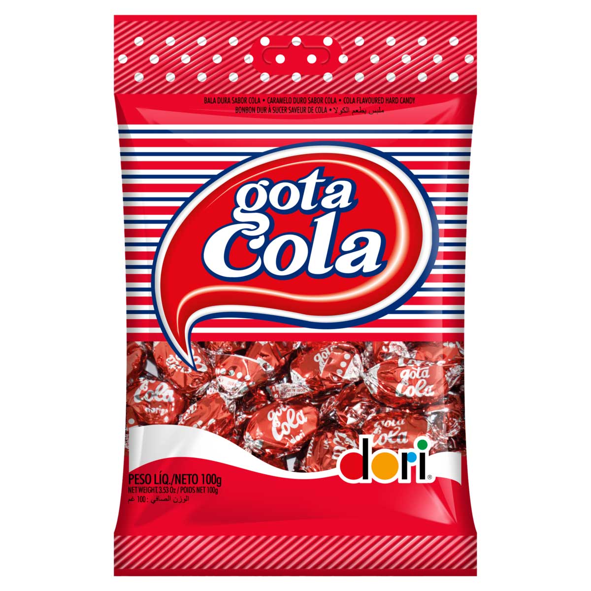 Bala Dura Cola Dori Gota Cola 100g