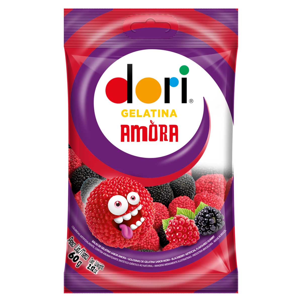 Bala de Gelatina Amora Dori 60g