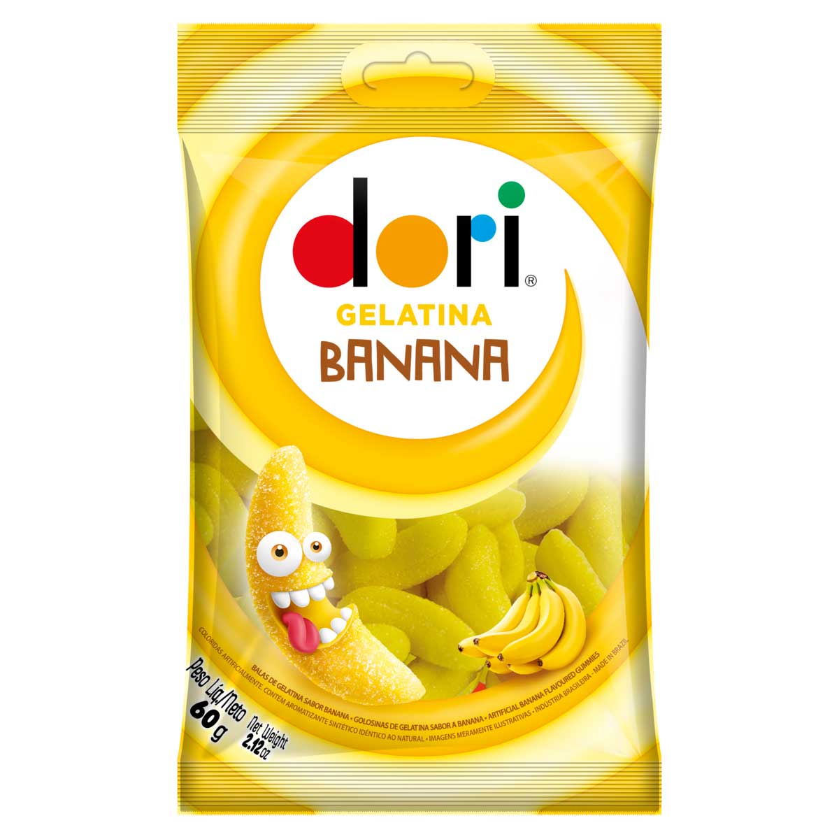 Bala de Gelatina Banana Dori 60g