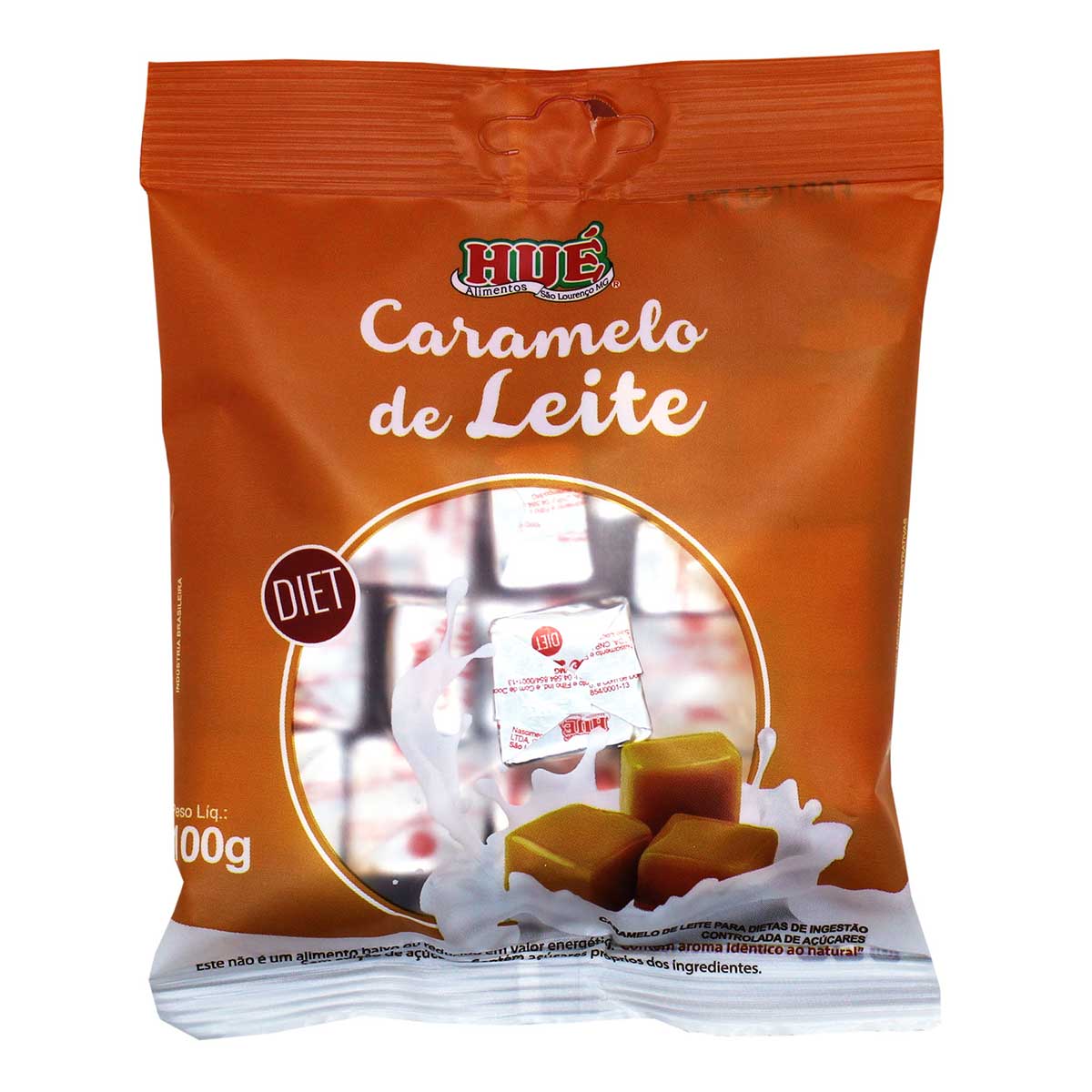 Bala Mastigável Diet Caramelo ao Leite 100 g