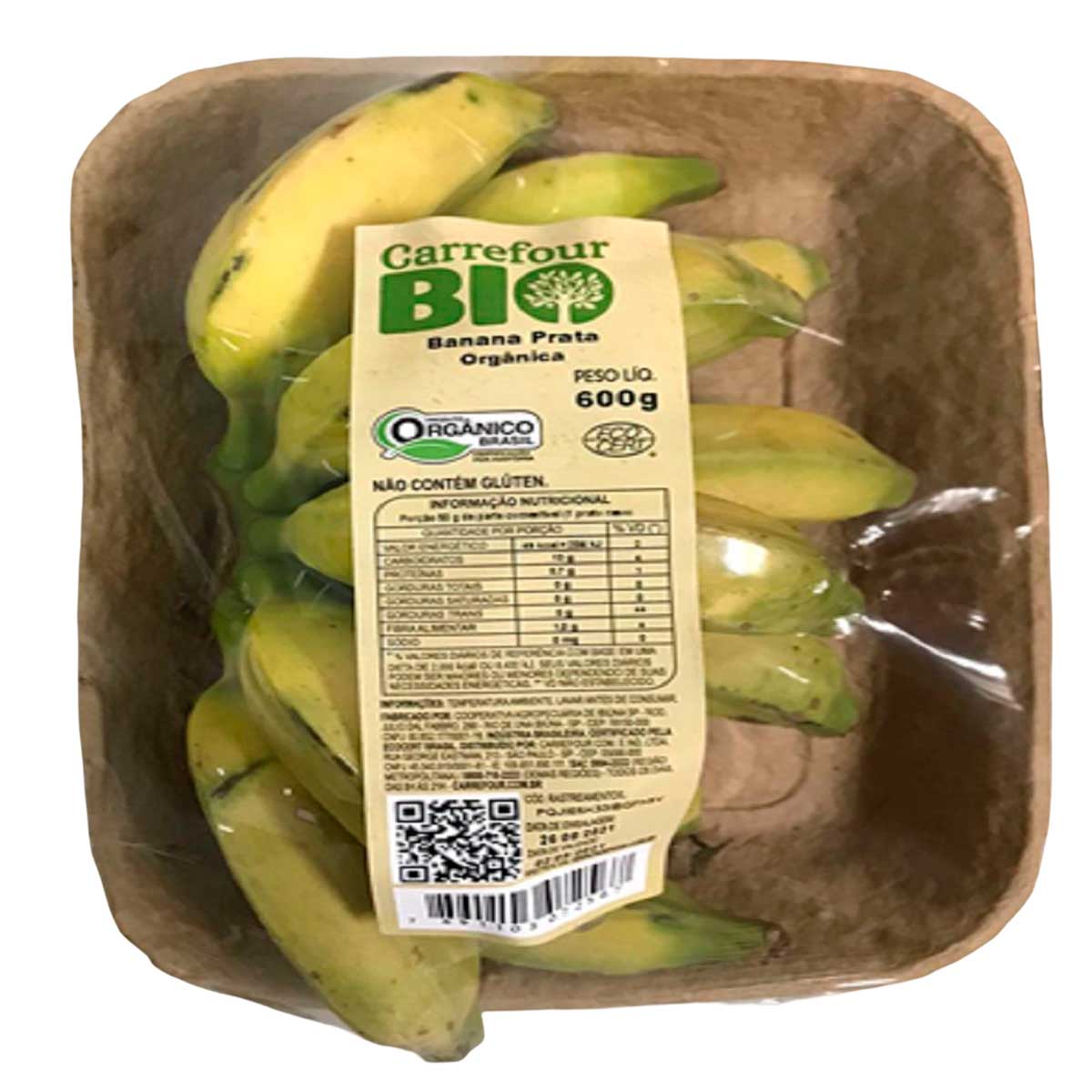 Banana Prata Orgânico Carrefour Bio 600G