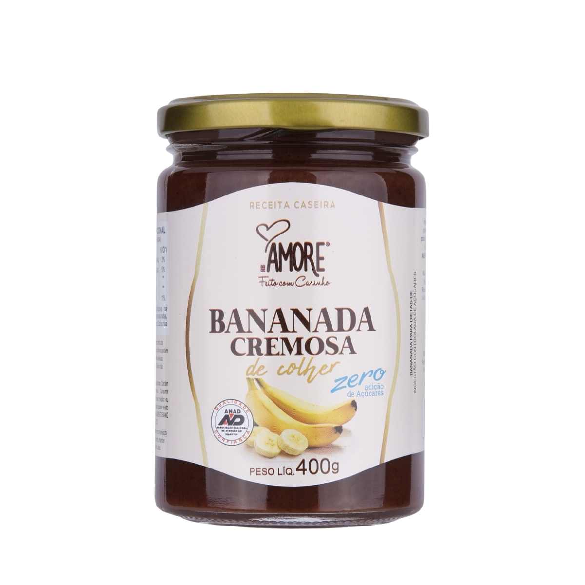 Bananada Crem Rbamore Zero Açúcar 400 g