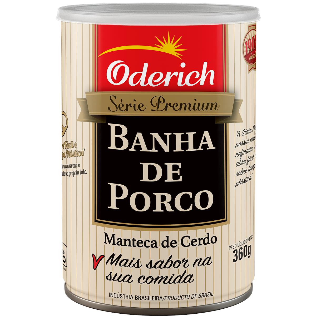 Banha Porco Oderich Lata 360 g