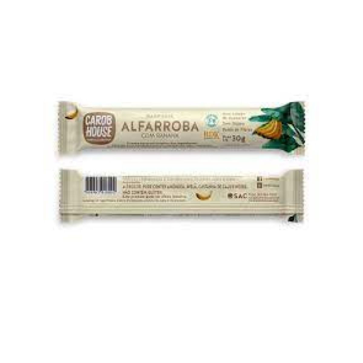 Barra Alfarroba Vegana Carob House banana com 30 g