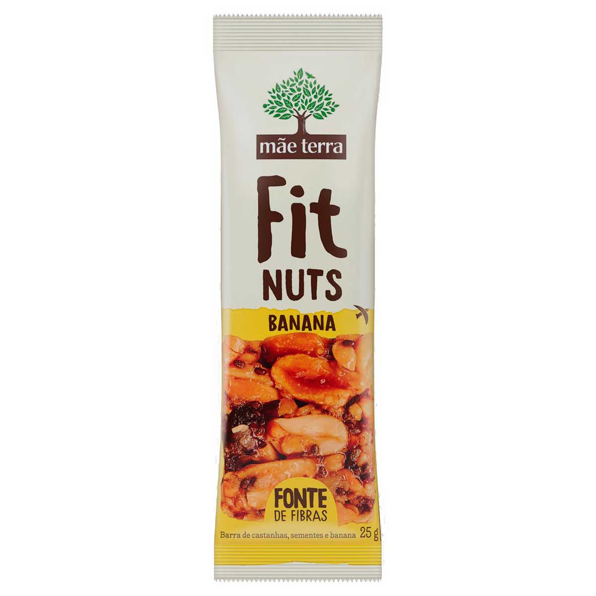 Barra de Castanhas Mae Terra Fit Nuts Banana 25 g