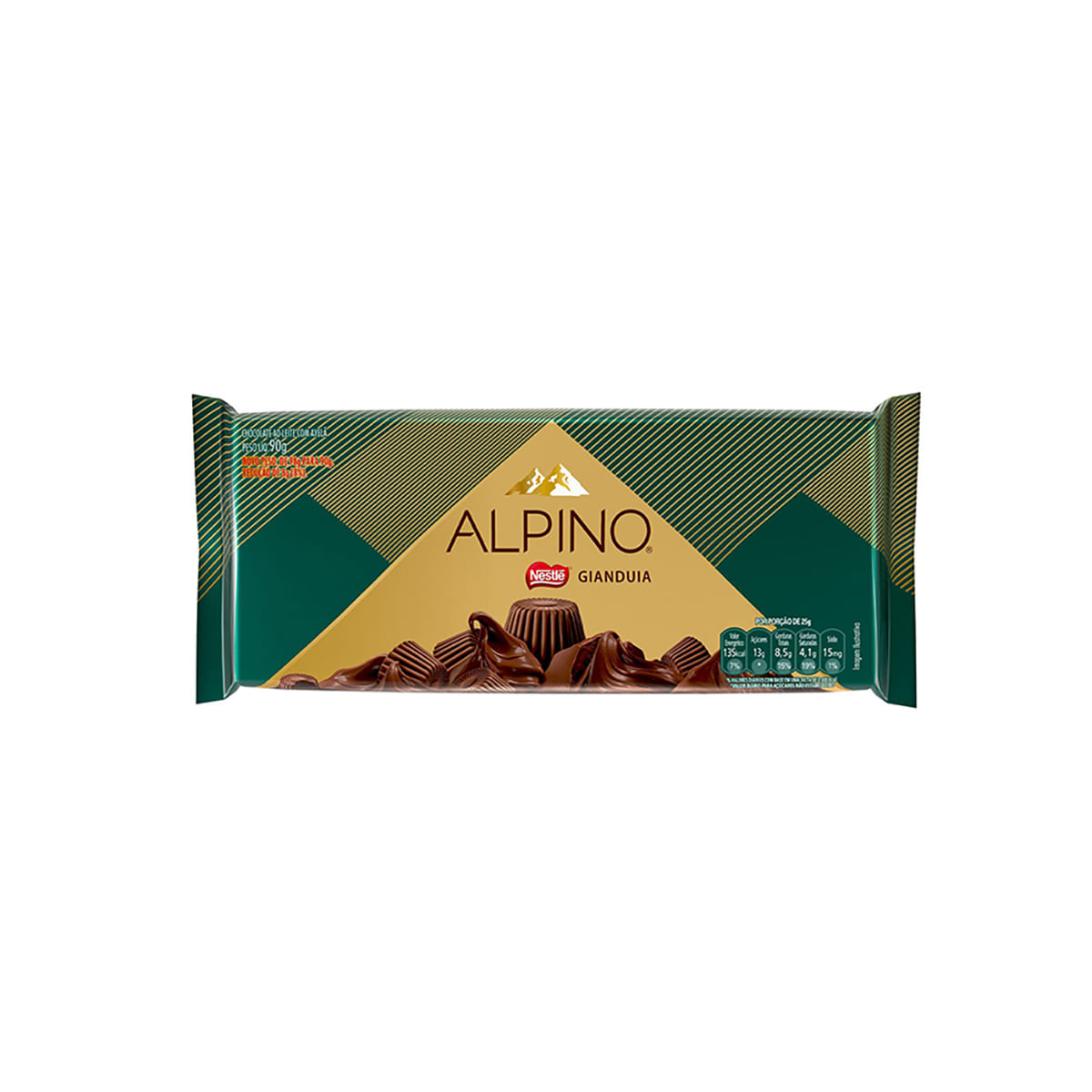 Chocolate ao Leite com Avelã Nestlé Alpino Gianduia 90 g