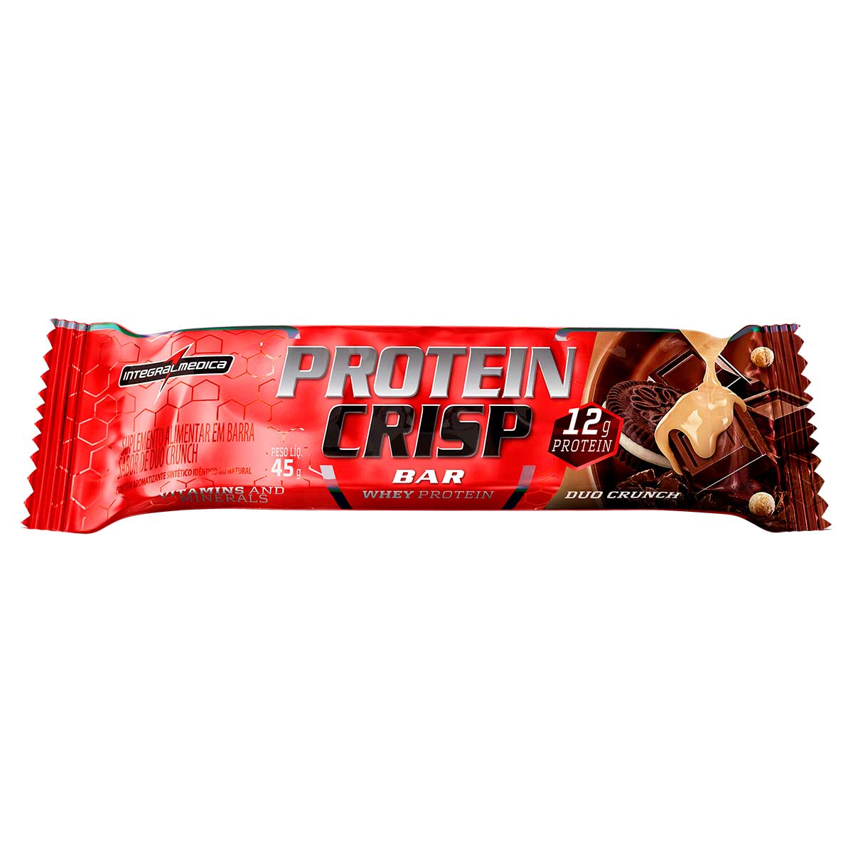 Barra de Proteína Crispy Bar Duo Crunch Integralmedica 45g