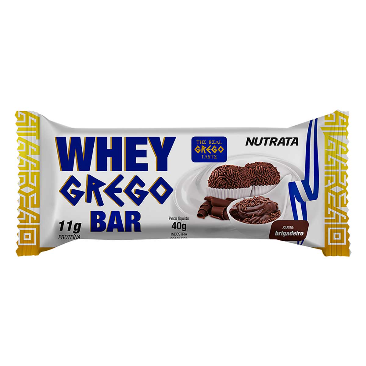 Barra Proteica Whey Bar Grego Sabor Brigadeiro Nutrata 40g