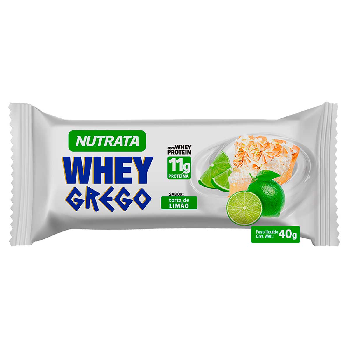 Barra Proteica Whey Bar Grego Sabor Limão Nutrata 40g