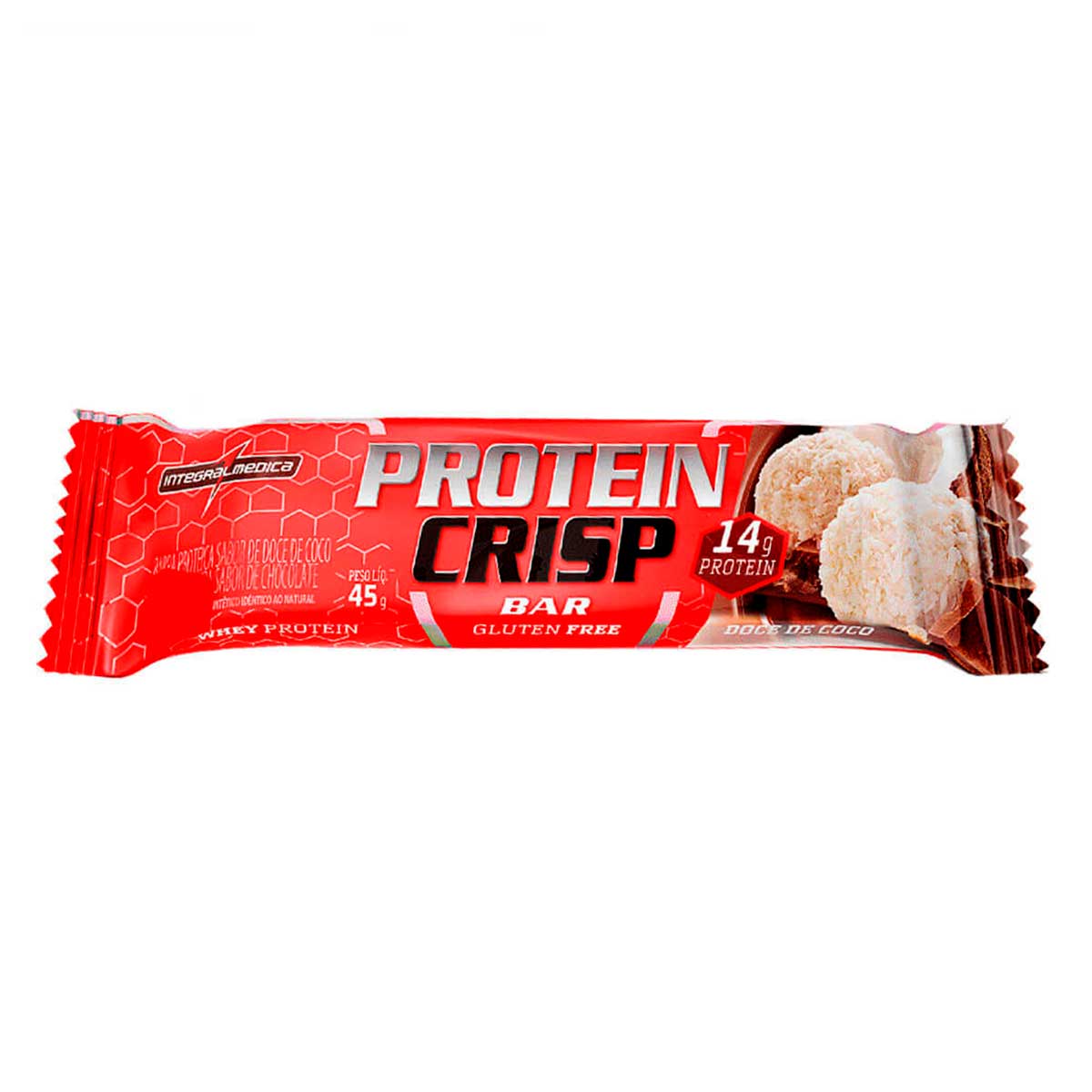 Barra de Proteína Protein Crisp Doce de Coco Integralmedica 45g