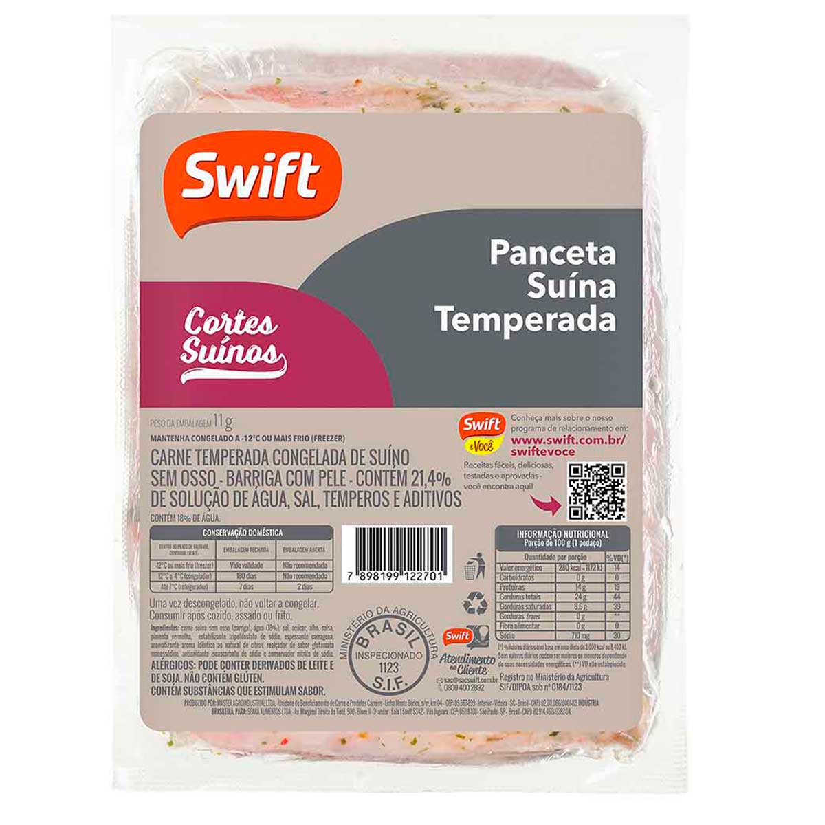 Barriga Suína Temperada Swift 700 g