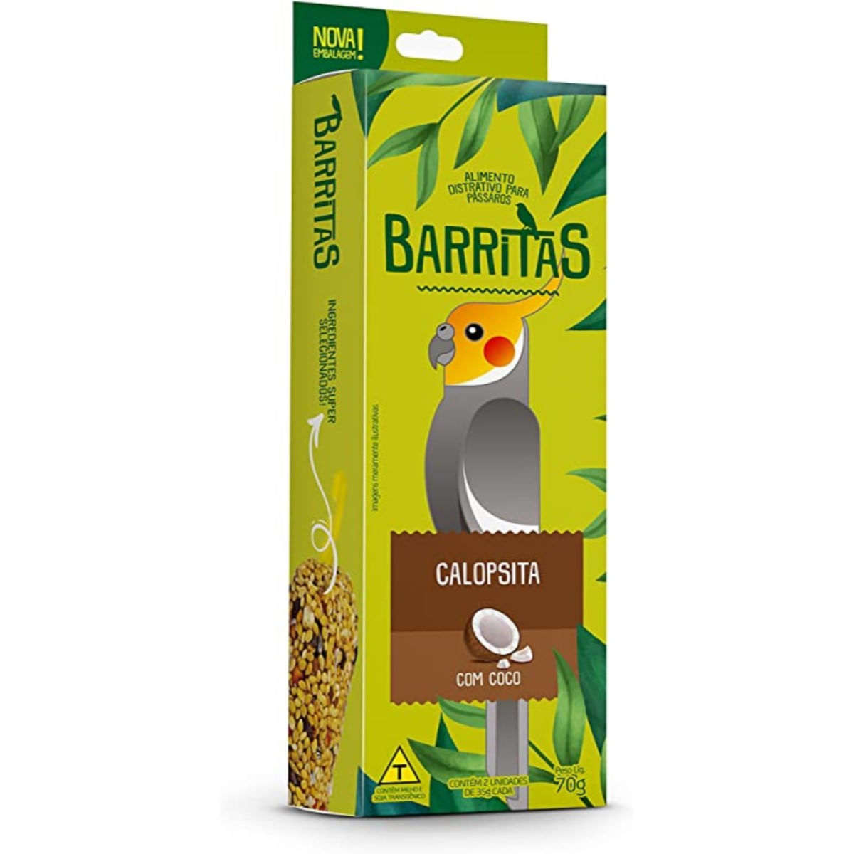 Barra de Sementes com Coco Barrita para Calopsita Zootekna 70 g