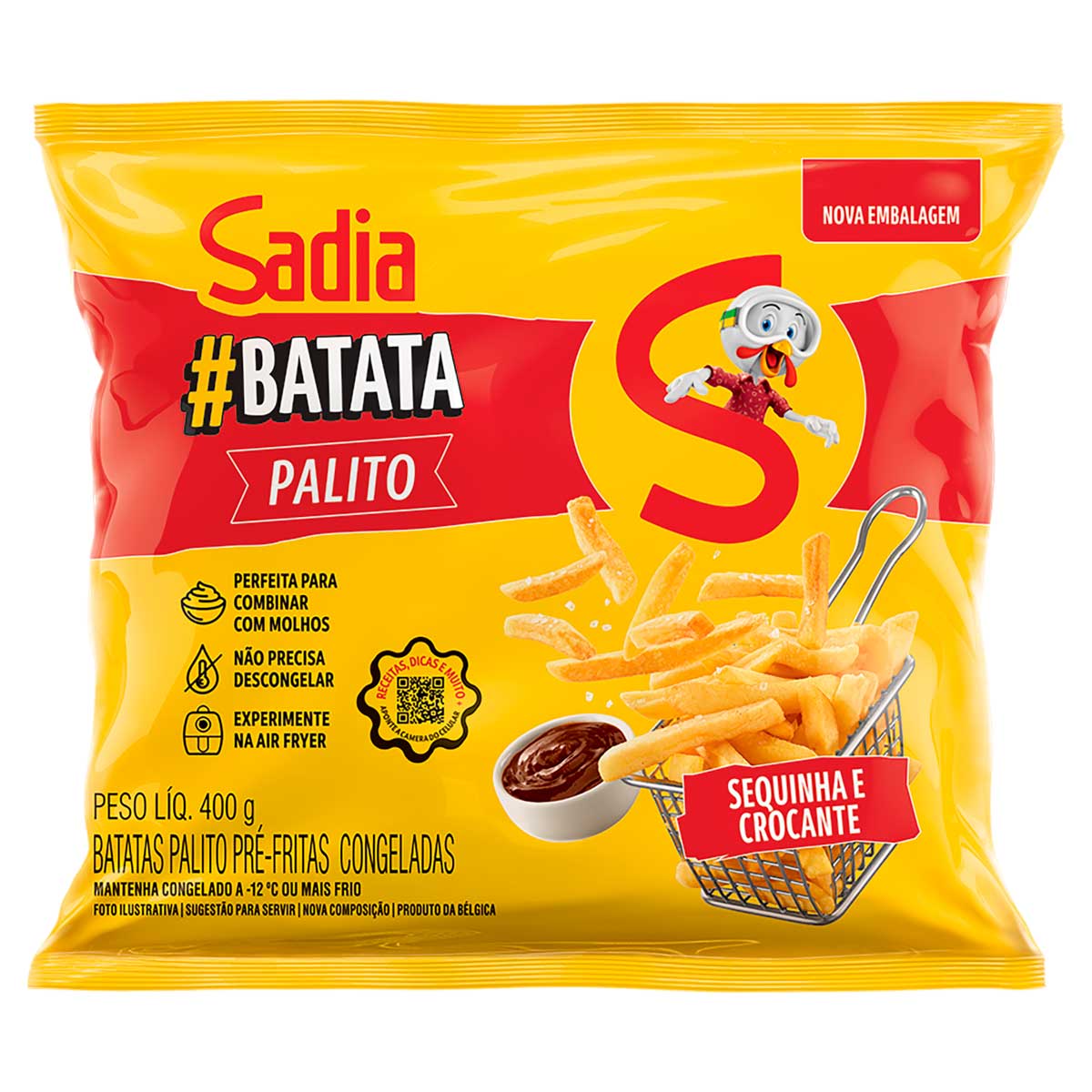 Batata Congelada Palito Pré-Frita Sadia 400 g