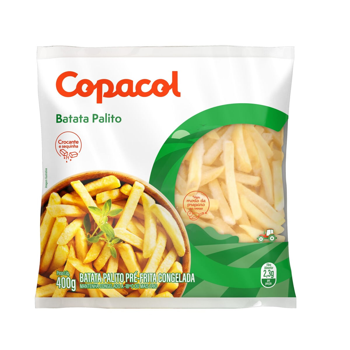 Batata Copacol Palito Congelada Pacote 400 g