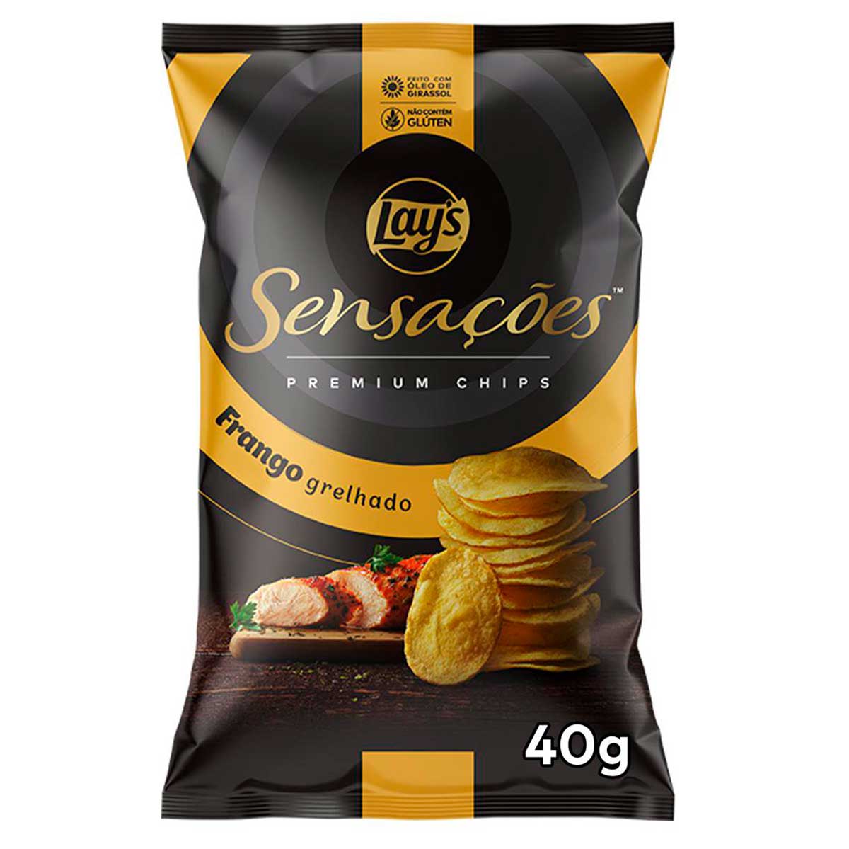 Batata Frita Lisa Sabor Frango Grelhado Lay&apos;s Sensações Premium 40g