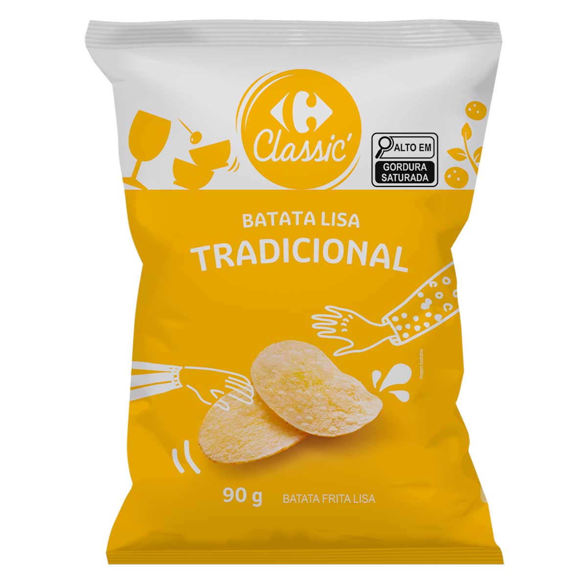 Batata Frita Lisa Tradicional Carrefour Classic 90 g