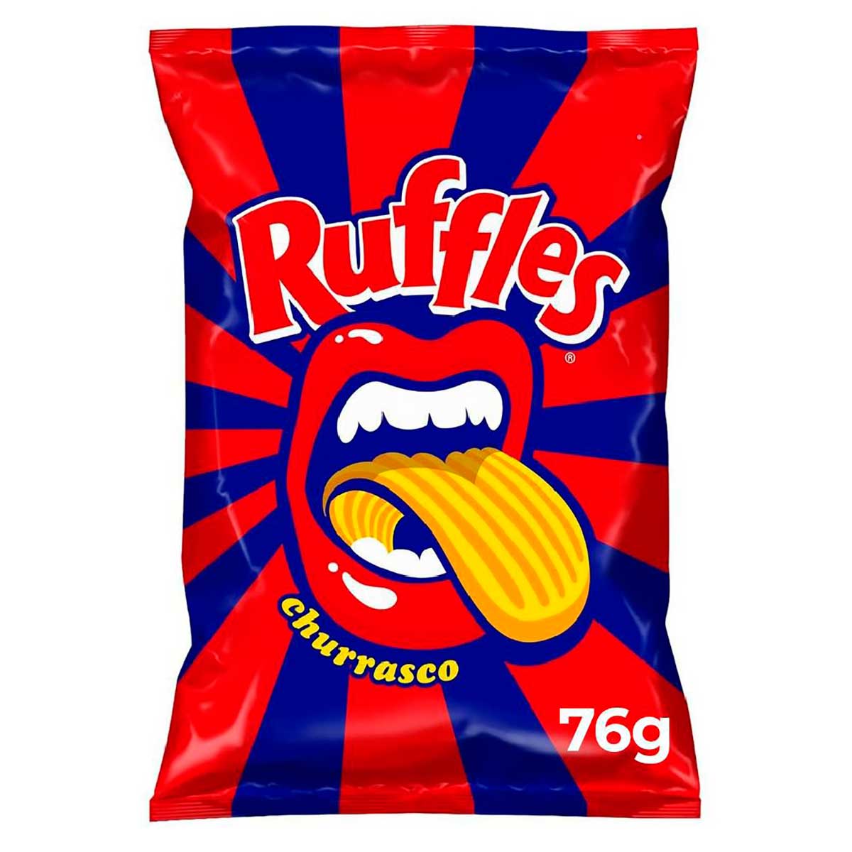 Batata Frita Ondulada Elma Chips Ruffles Sabor Churrasco 76g