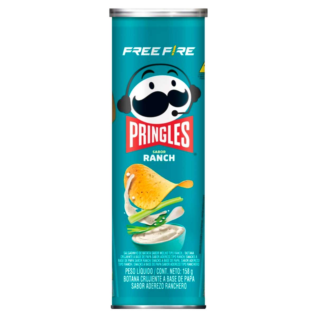 Salgadinho de Batata Ranch Free Fire Pringles 158g