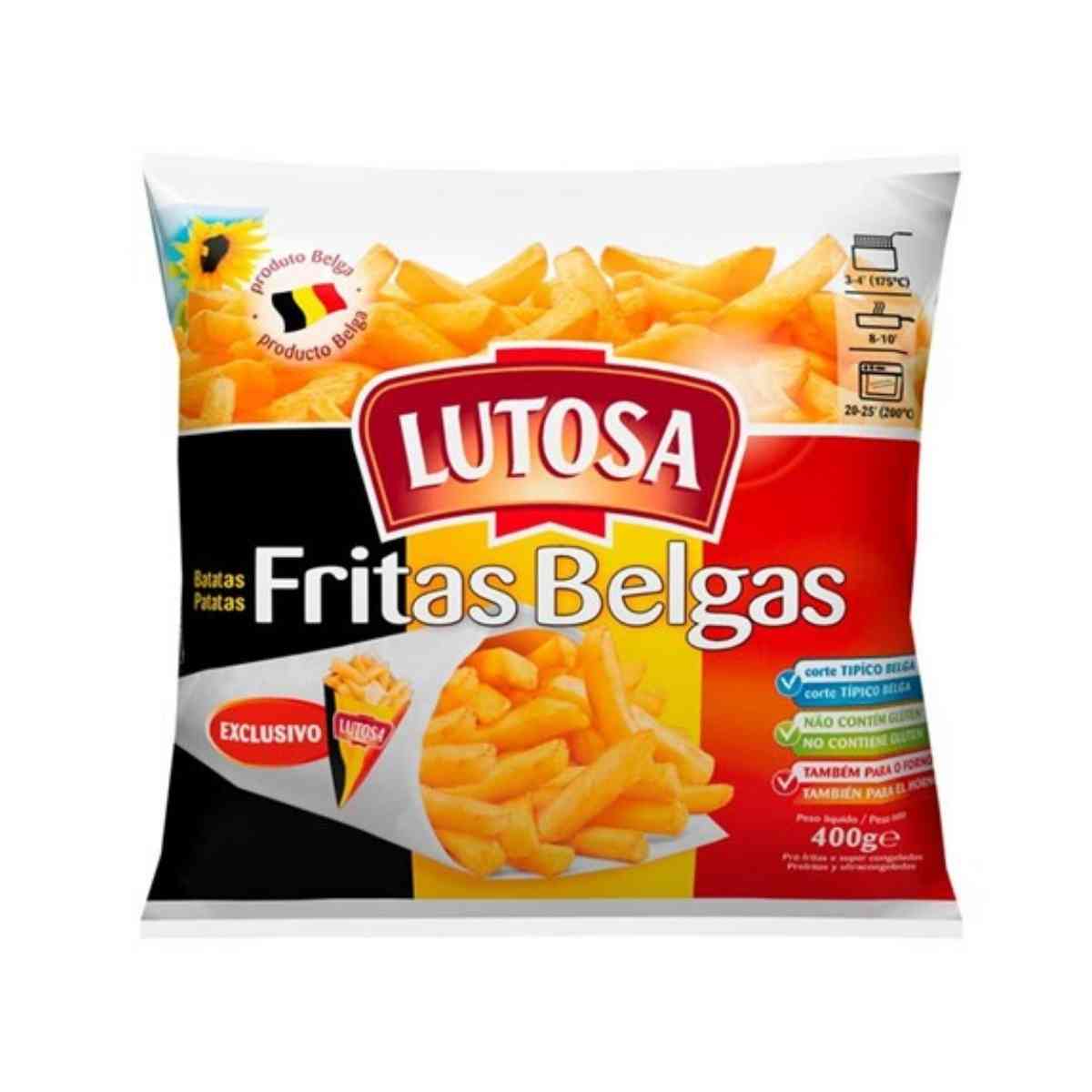 Batata Frita Congelada Lutosa Fritas Belgas 400 g