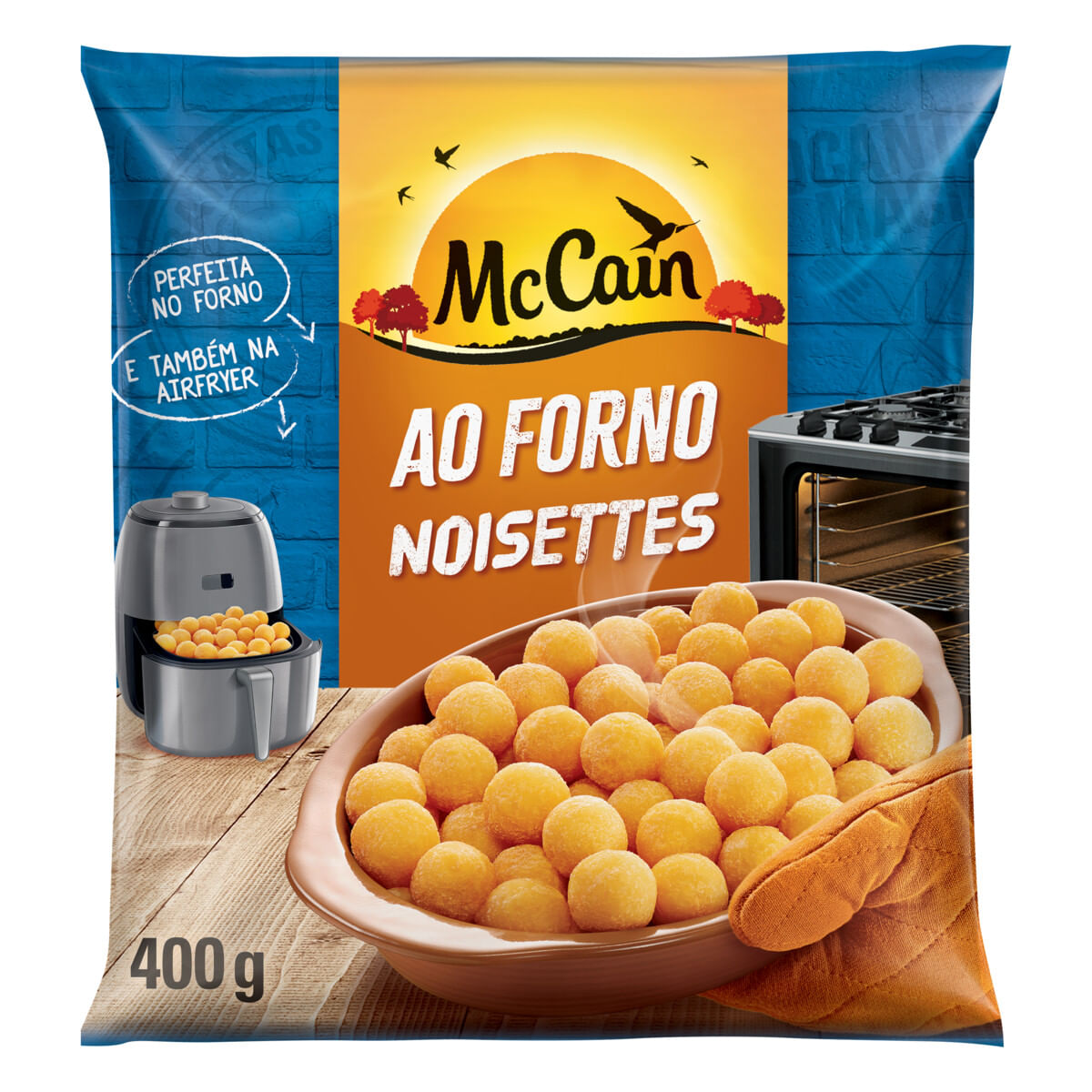 Batata Pré-Frita Noisette Congelada McCain ao Forno Pacote 400 g