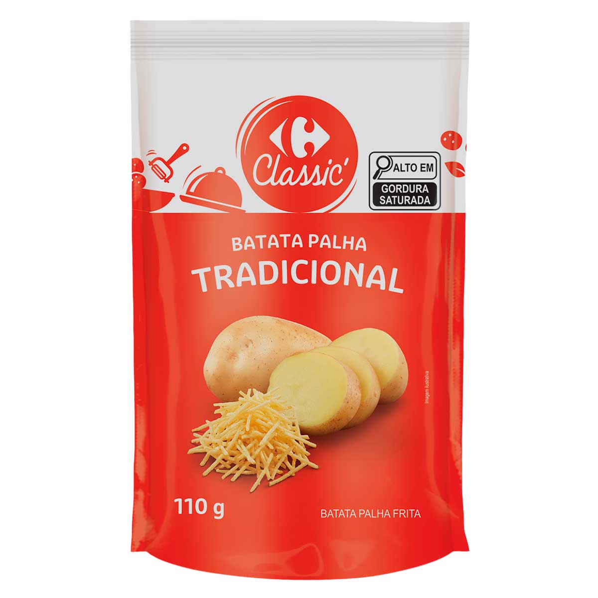 Batata Palha Tradicional Carrefour Classic 110 g